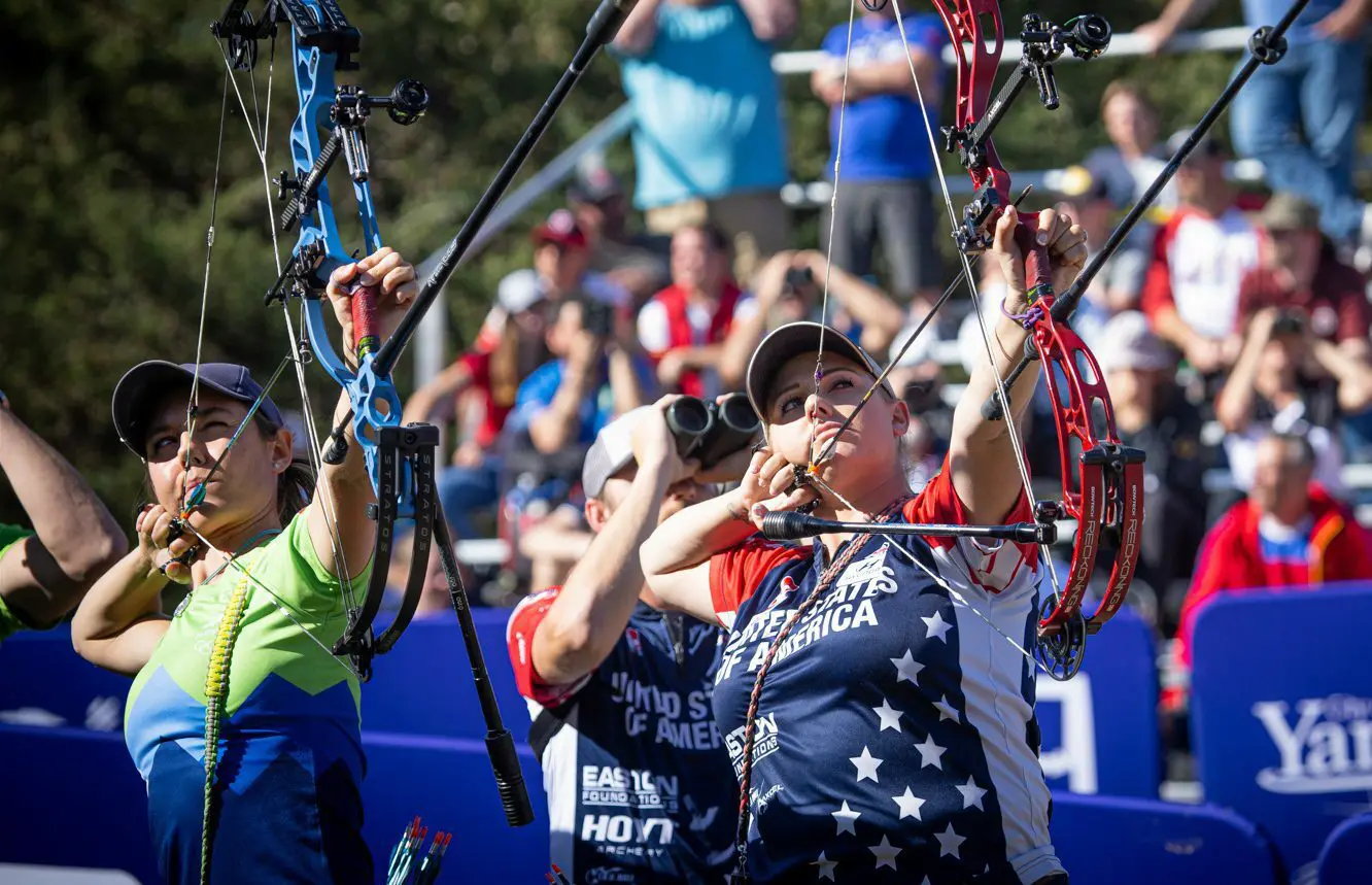 Toja Ellison and Paige Pearce in gold shoot off