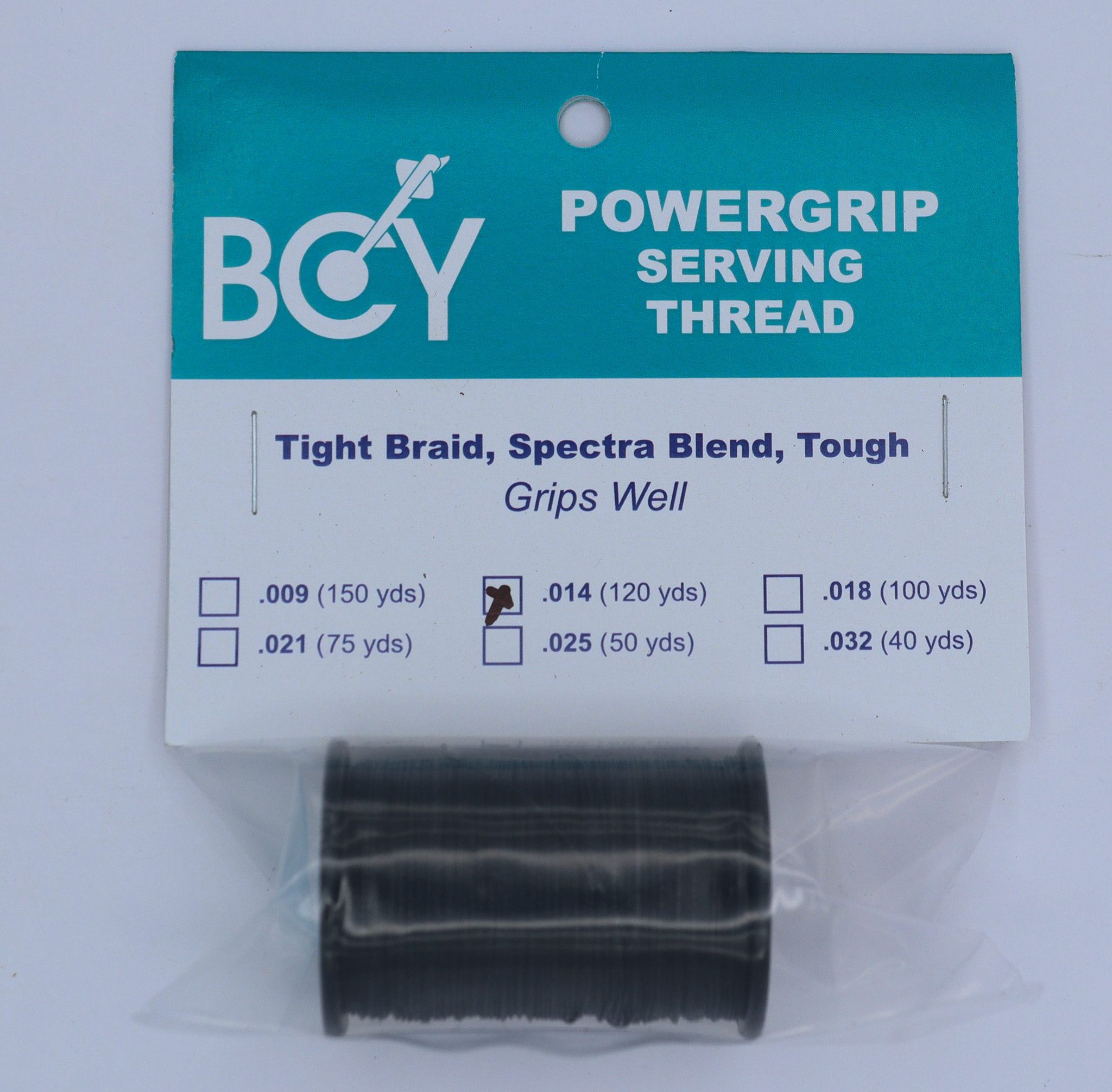 Archery Equipment | BCY Power Grip Serving Black .018 100 Yds